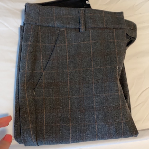 EXPRESS grey/brown plaid columnist pant - Picture 5 of 5